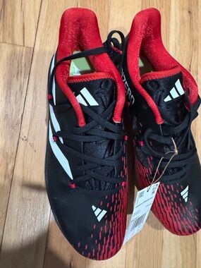 Adizero Afterburner Black & Red Baseball/softball Cleats BRAND NEW
